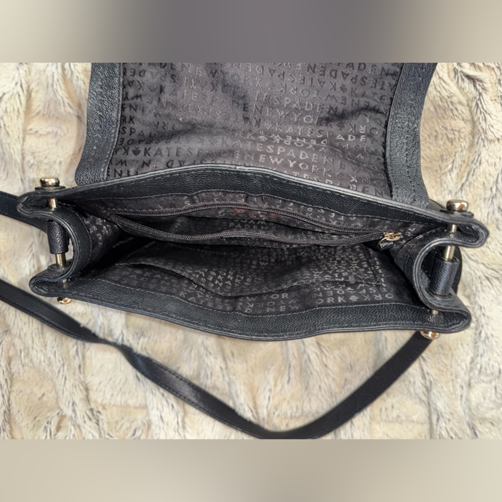 🔥SALE Kate Spade Black Leather Pratt Street Small Rianne crossbody bag like NEW - Picture 6 of 11